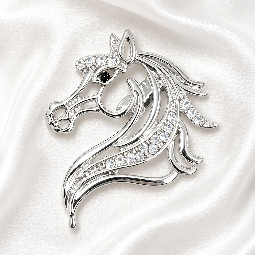 Premium Zodiac Horse Brooch, Statement Accessory